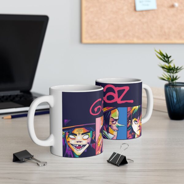 Taza Gorillaz Psicodélico – Diseño con Integrantes Animados