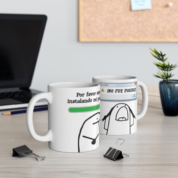 Taza Flork Instalando Paciencia Error No fue Posible 11oz