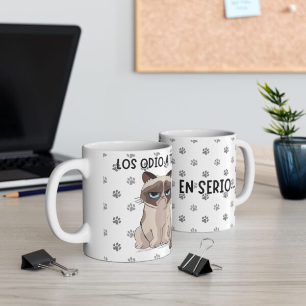 Taza Gatito Enojado – Los Odio a Todos en Serio 11oz