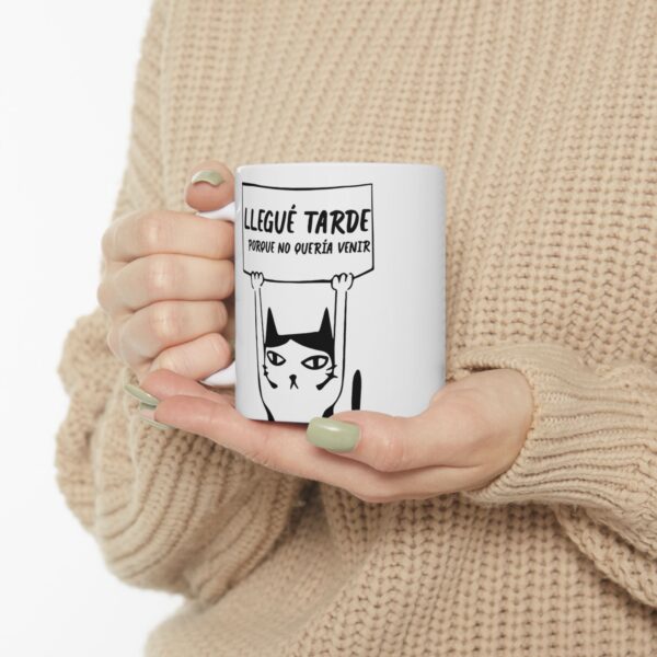 Taza Gatito Vale Madre – Llegué Tarde Meme 11oz