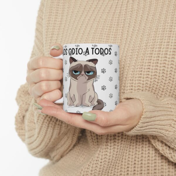 Taza Gatito Enojado – Los Odio a Todos en Serio 11oz