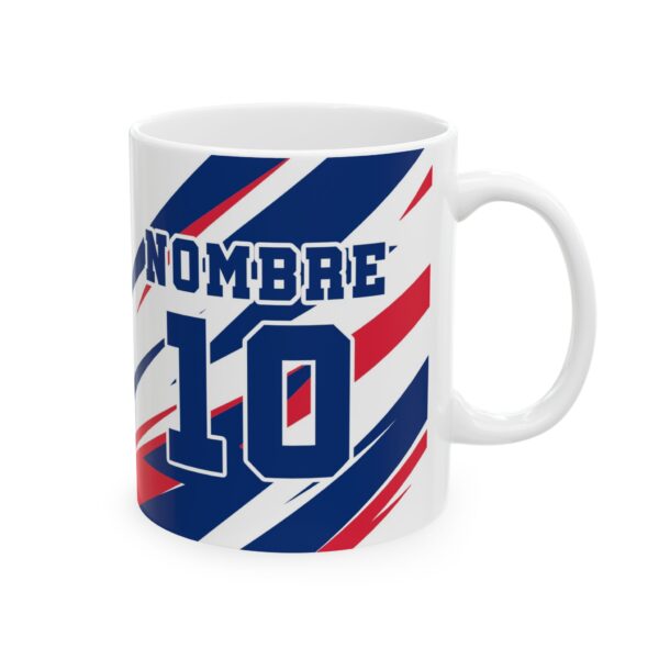 Taza Personalizada Cruz Azul – Agrega Tu Nombre y Número