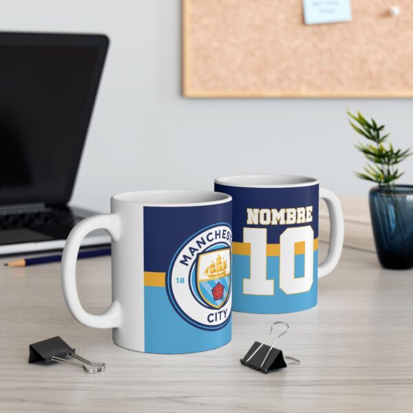 Taza Personalizada Manchester City - con Nombre y Número