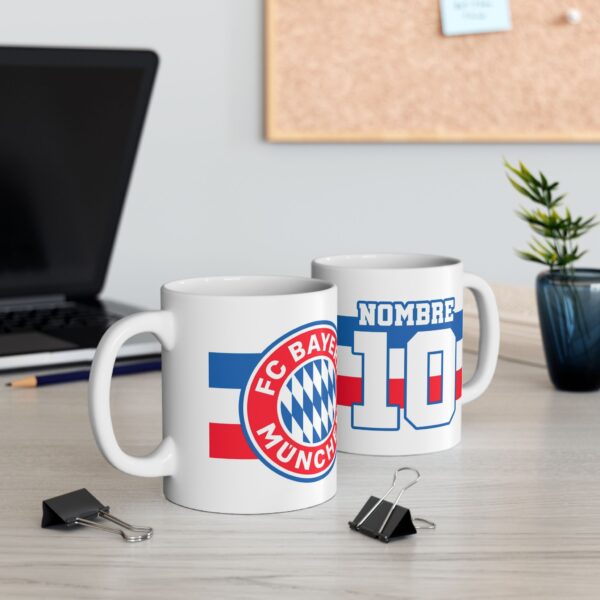 Taza Personalizada Bayern Múnich – con Tu Nombre y Número