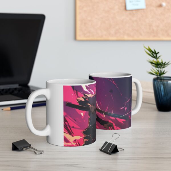 Taza Sasuke Uchiha – Ataque con Espada y Energía Rosa