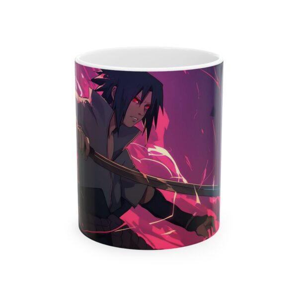 Taza Sasuke Uchiha – Ataque con Espada y Energía Rosa