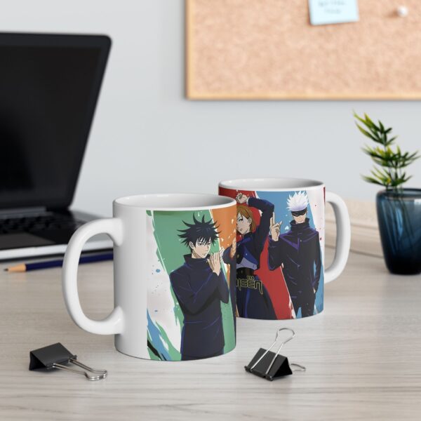 Taza Jujutsu Kaisen – Yuji, Gojo y Sukuna en acción