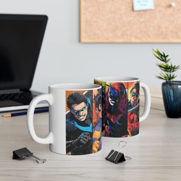 Taza Batman Rebirth – Con Robin, Nightwing, Batwoman y Batgi