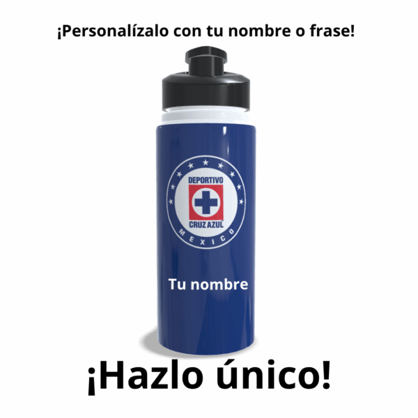 Termo Cruz Azul sublimado personalizado | Aluminio 500ml