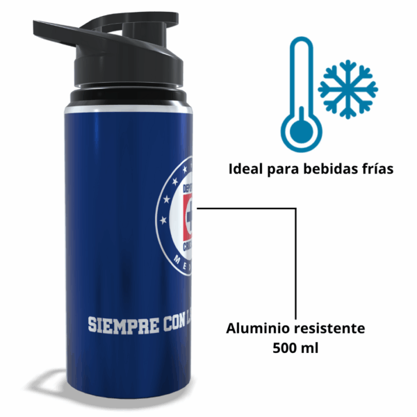 Termo Cruz Azul sublimado personalizado | Aluminio 500ml