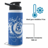 Termo Máquina Celeste sublimado | Aluminio 500ml