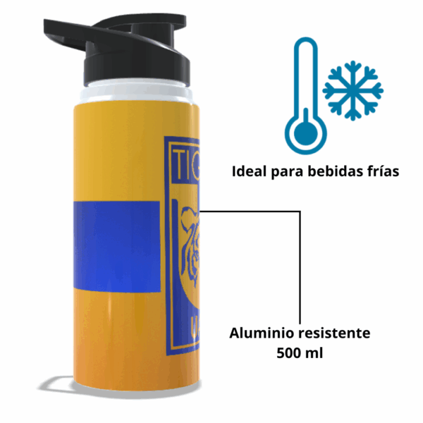 Termo Tigres sublimado personalizado | Aluminio 500ml
