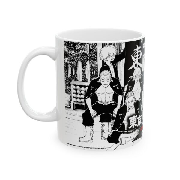 Taza Tokyo Revengers – pandilla Toman en blanco y negro