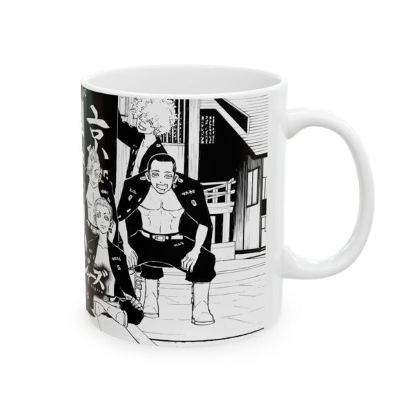Taza Tokyo Revengers – pandilla Toman en blanco y negro