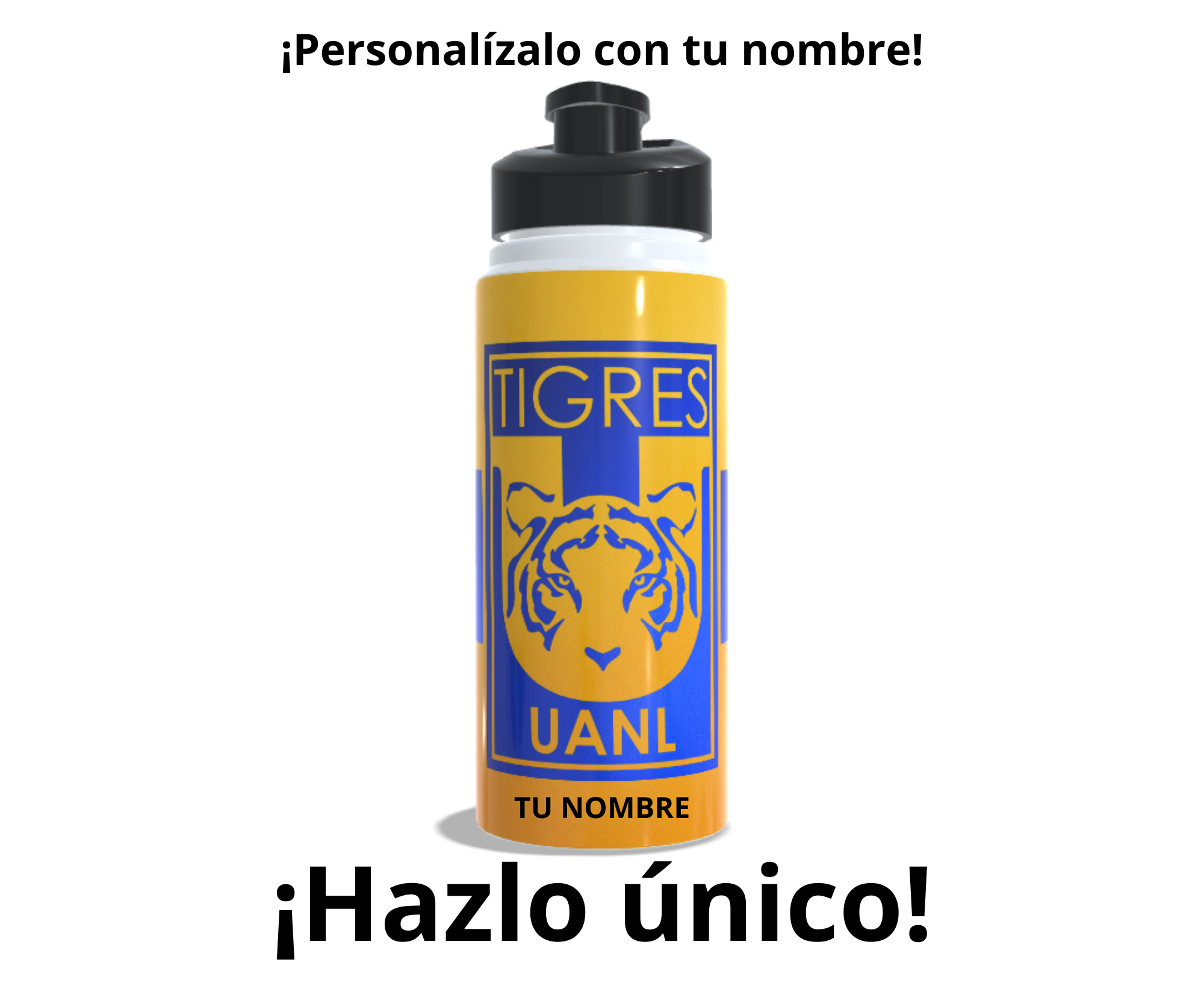 Termo Tigres sublimado personalizado | Aluminio 500ml