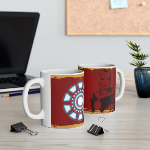 Taza Iron Man Clásico - Diseño Reactor Arc y Silueta Retro