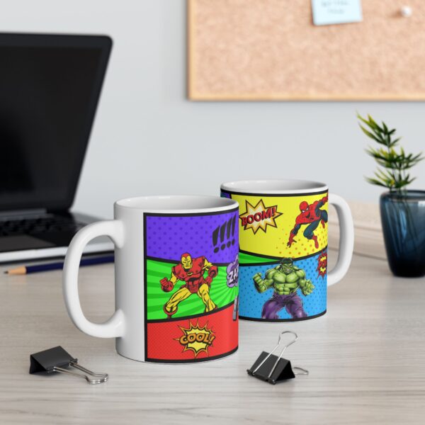 Taza Marvel PopArt Cómic - Héroes icónicos estilo retro