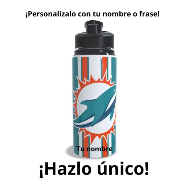 Termo Miami Dolphins aluminio sublimado | 500ml