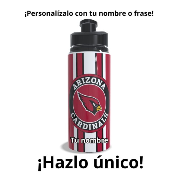 Termo Arizona Cardinals aluminio sublimado | 500ml
