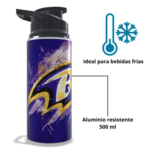 Termo Baltimore Ravens sublimado personalizado | 500ml