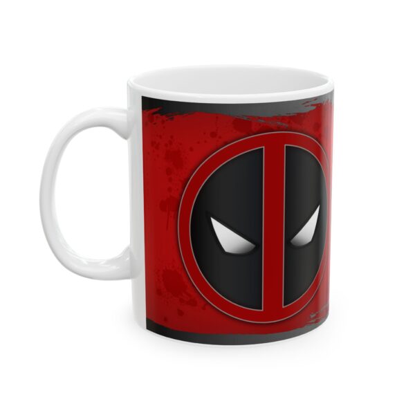 Taza Deadpool Logo - Fondo rojo estilo cómic