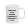 Taza Foto Personalizada con Dedicatoria y Canción