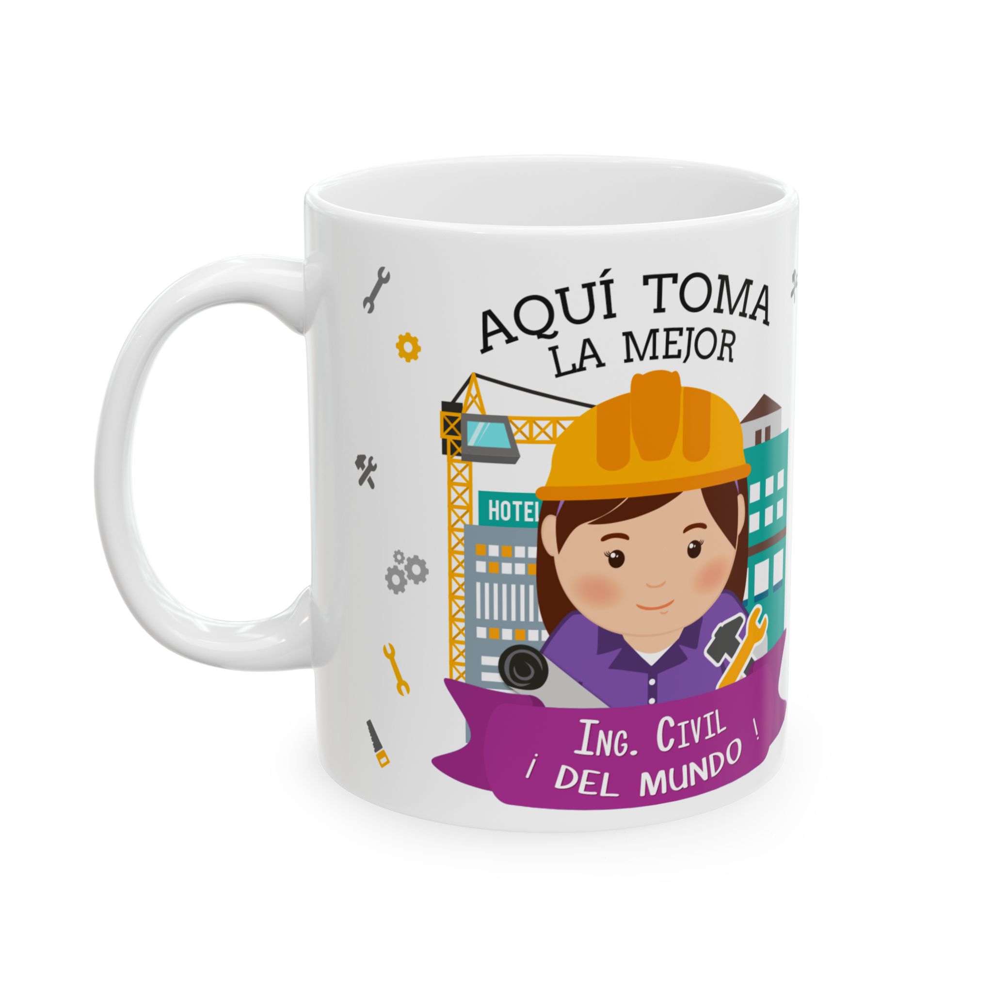 Taza Ingeniero Civil – Regalo personalizado con nombre