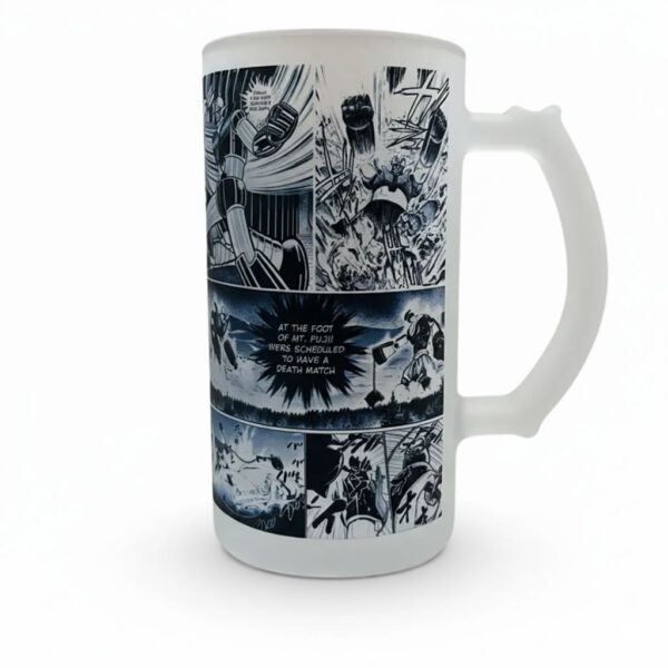 Tarro Guerrero Mecánico 16oz – Diseño Manga Robot Clásico