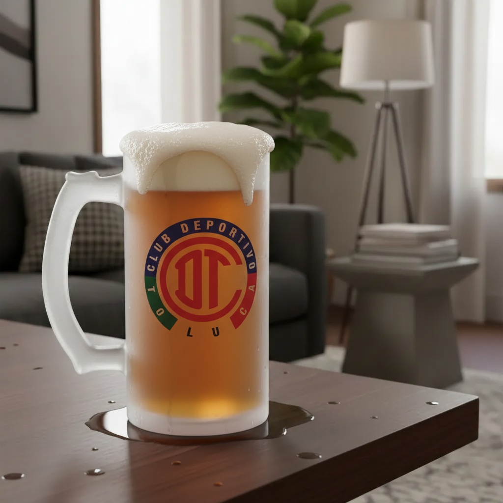 Tarro Club Toluca personalizado | Vidrio 473ml