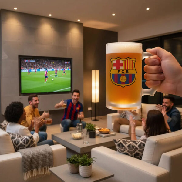 Tarro FC Barcelona personalizado | Vidrio 473ml