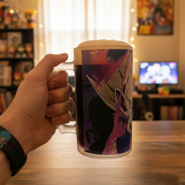 Tarro Guerrero Saiyajin 16oz – Diseño Frost Inspirado en Anime