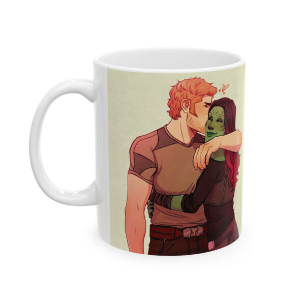 TAZA GUARDIAN DE TU GALAXIA CARA 2 Taza Guardián Galaxia 11oz – Regalo de Amor Friki