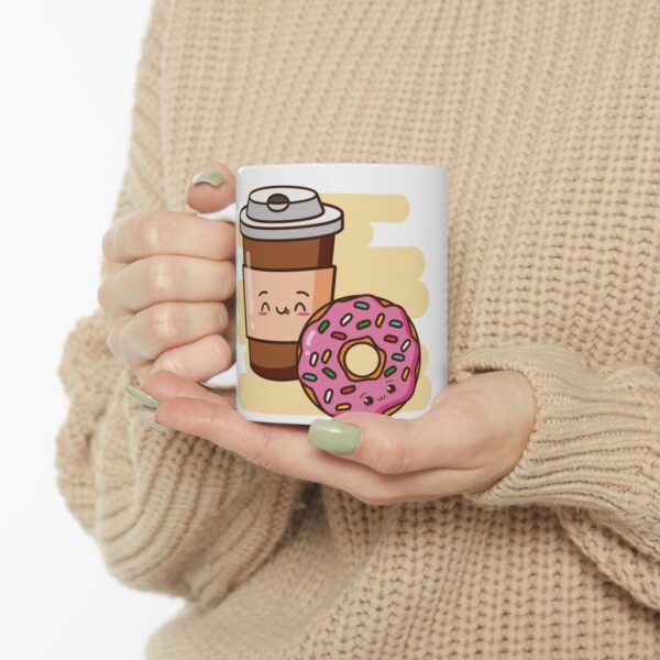 Taza Amigos Vida Mejor – Diseño Café y Dona 11oz
