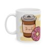 Taza Amigos Vida Mejor – Diseño Café y Dona 11oz