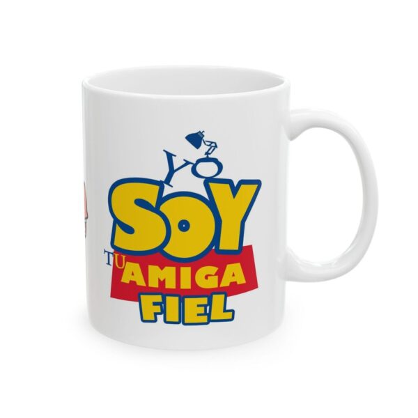 Taza vaquerita amiga fiel cara 2 Taza Amigo Fiel 11oz – Diseños Inspirados en Toy Story