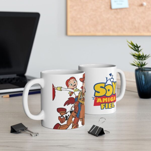 Taza vaquerita amiga fiel cara 4 Taza Amigo Fiel 11oz – Diseños Inspirados en Toy Story