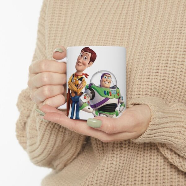 Taza woody buzz amigo fiel cara 1 Taza Amigo Fiel 11oz – Diseños Inspirados en Toy Story