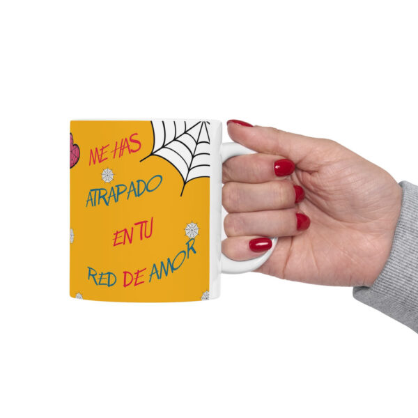 Taza Amor en Red – Diseño Romántico Estilo Superhéroe 11oz
