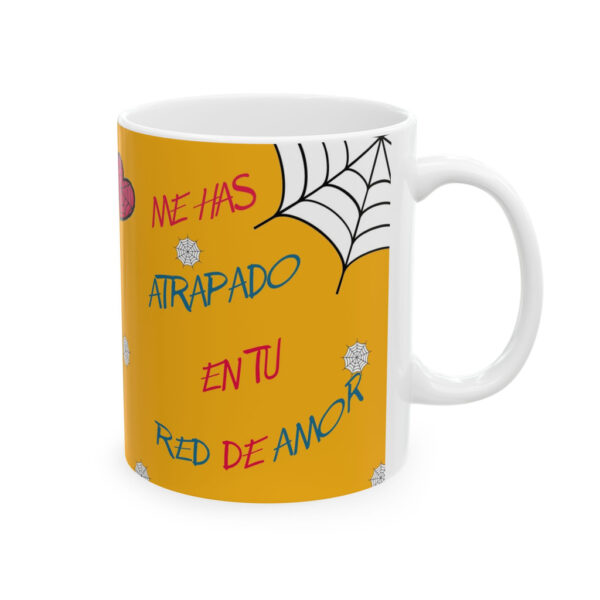 Taza Amor en Red – Diseño Romántico Estilo Superhéroe 11oz