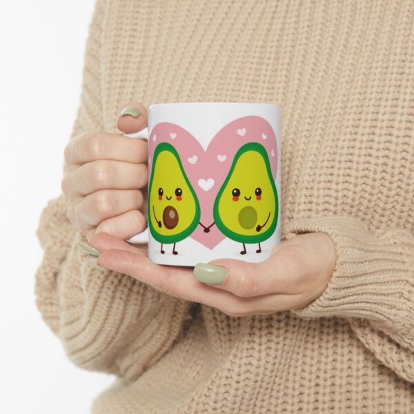 Taza Amor Aguacate Juntos – Diseño Pareja Cute 11oz