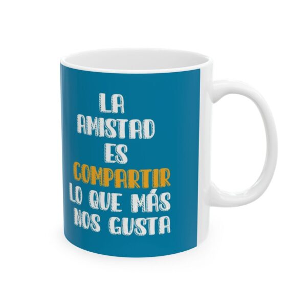 Taza Amistad Compartir 11oz – Diseño Cervezas Animadas