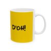 Taza Homero D’oh 11oz – Diseño Amarillo Minimalista