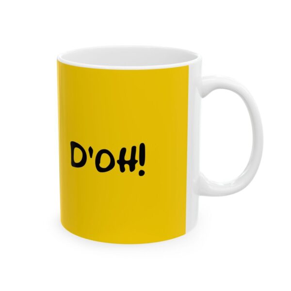 Taza Homero D’oh 11oz – Diseño Amarillo Minimalista