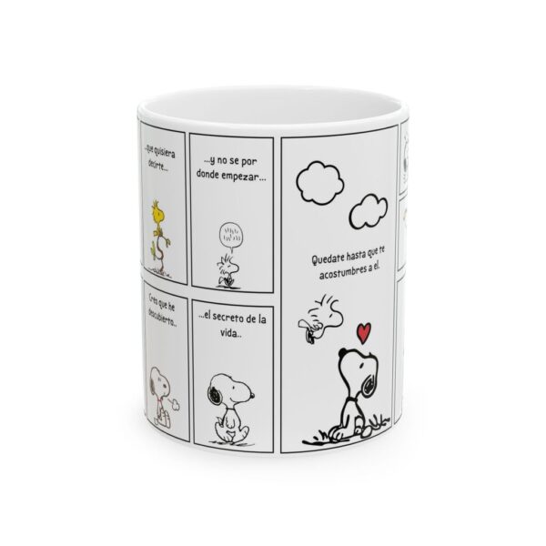 Taza Snoopy Amor 11oz – Diseño Tipo Historieta Romántica