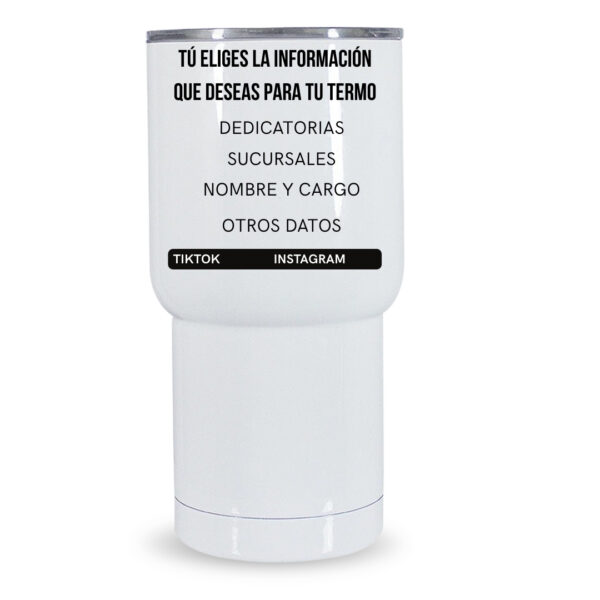 Termo Empresarial Sublimado 20oz – Logo y Datos