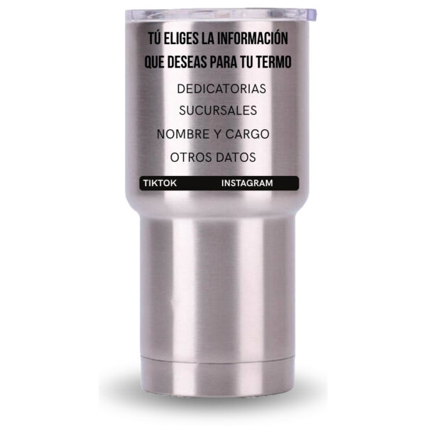 Termo Empresarial Sublimado 20oz – Logo y Datos