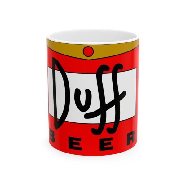 Taza Duff Roja 11oz – Diseño Cerveza Animada