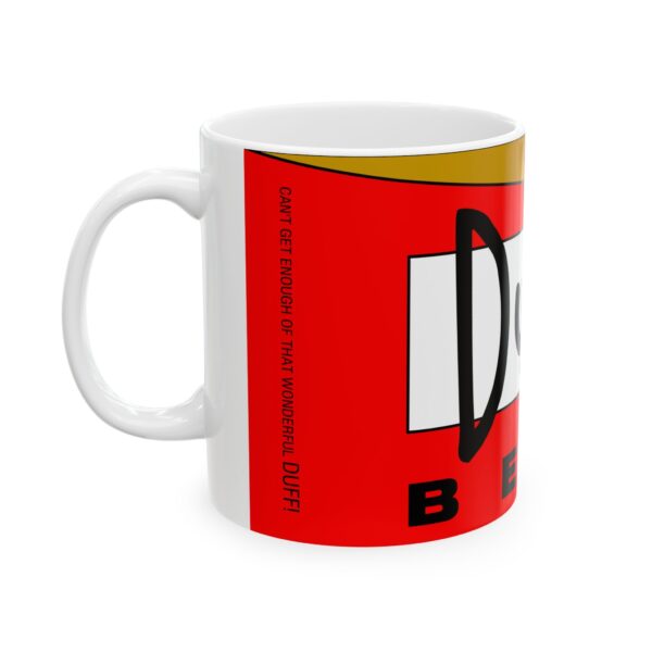 Taza Duff Roja 11oz – Diseño Cerveza Animada
