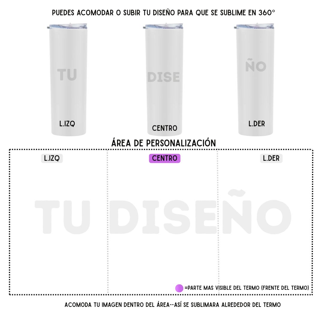 Termo Skinny Sublimado 20oz – Personalizado 360°