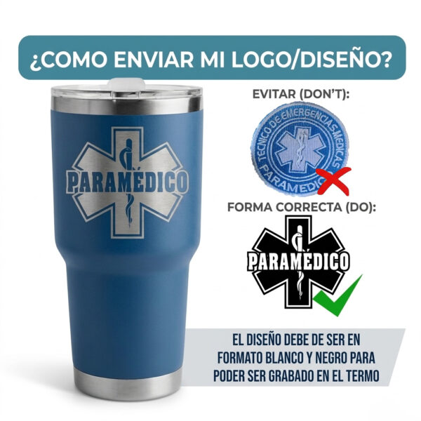 Termo Empresarial Láser 30oz – Logo y Datos